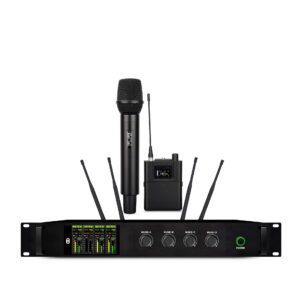 DK-9004+BK-1OK-9100T Wireless Microphone System 4 Channel for Stage Performance